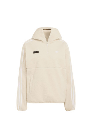 ADILUNA SEASON 2 X JENNIE POLAR FLEECE 1/4 ZIP HOODIE JACKET - BLACK (LD8926)