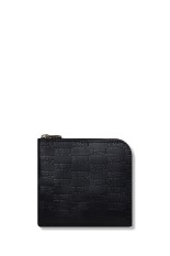3 LETTER OE EMBOSSED LEATHER WALLET - BLACK (BEPSS26AC69)