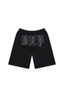 3 LETTER OE SWEAT BAGGY SHORTS - BLACK (BEPSS26PA18)