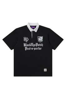 PRET-A-PORTER S/S RUGBY SHIRT - BLACK (BEPSS26TP23)