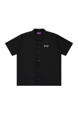 3 LETTER OE OPEN COLLARED S/S SHIRT - BLACK (BEPSS26TP32)