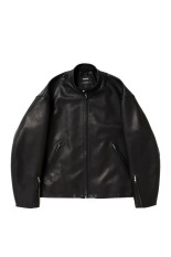 Leather Single Riders Jacket - Black (ABCAW26JK01-1)