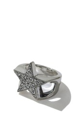 Engraved Star Ring - Silver (RX-731-1)