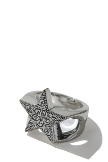 Engraved Star Ring - Silver (RX-731-1)