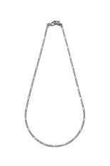 Stud Link Figaro Narrow Chain - Silver (RX-1015-1)