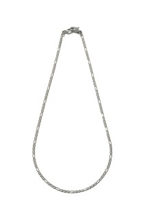Stud Link Figaro Narrow Chain - Silver (RX-1015-1)