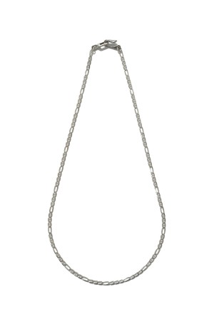 Stud Link Figaro Narrow Chain - Silver (RX-1015-1)