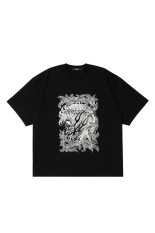 Pima Cotton S/S Tee (Leaf Skull) - Pure Black (ABCAW26CT05)