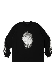 Pima Cotton L/S Tee (Reaper) - Pure Black (ABCAW26CT08)
