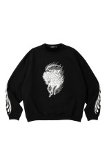 ASIC Crewneck Sweat Shirt (Reaper) - Pure Black (ABCAW26CT10)