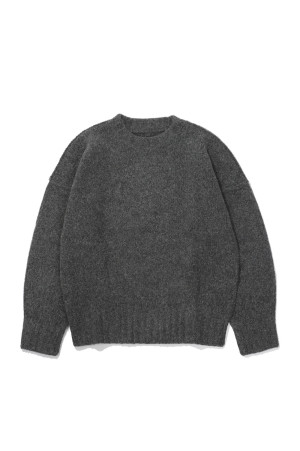 WOOL KNIT CREWNECK - GRANITE GRAIN (T250111)