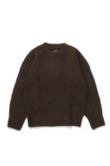 WOOL KNIT CREWNECK - CHESTNUT GRAIN (T250111)