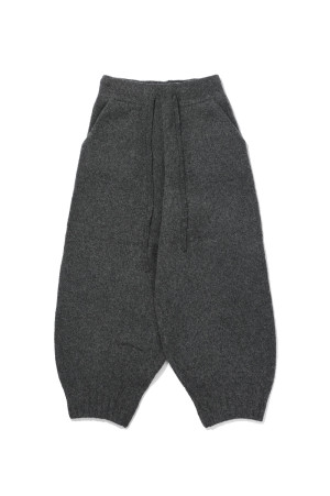 WOOL KNIT CUFF PANT - GRANITE GRAIN (B250109)