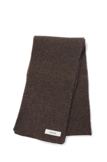 WOOL KNIT DUVET SCARF - CHESTNUT GRAIN (A250105)