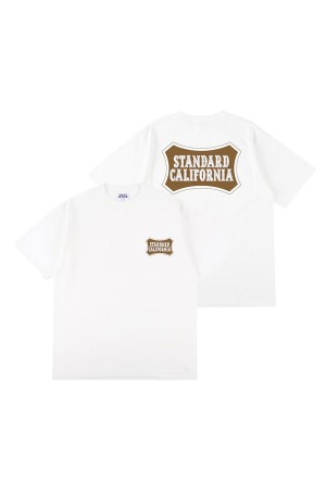 SD Heavyweight Basic Shield Logo T - White