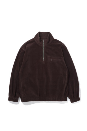 Tourist Fine Fleece Half Zip-up - KHAKI BROWN (AOFWTS003)
