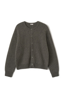 Current Alpaca Roundneck Cardigan - BASALT (AOFWKN001)