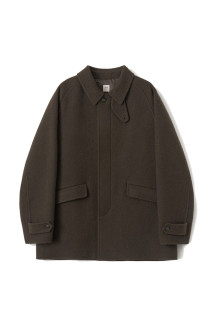Voyager Half Balmacaan Coat - MARSH BROWN (AOFFCT007)