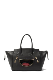 LAUGHING EMOJI LEATHER BAG - BLACK (26AW73BG86)