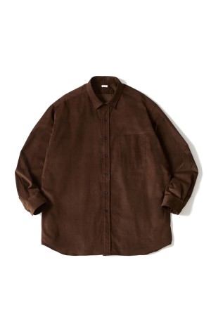 ORGANIC COTTON CORDUROY SHIRT / BROWN