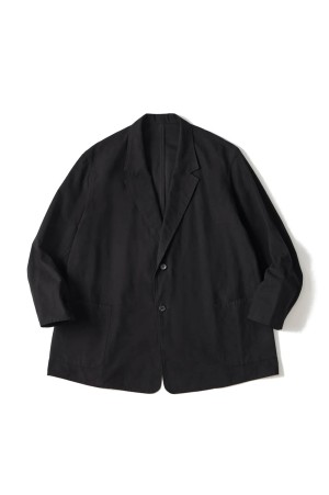 BRUSHED COTTON JACKET / BLACK