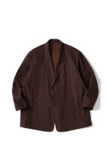 BRUSHED COTTON JACKET / BROWN