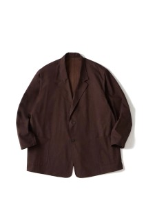 BRUSHED COTTON JACKET / BROWN