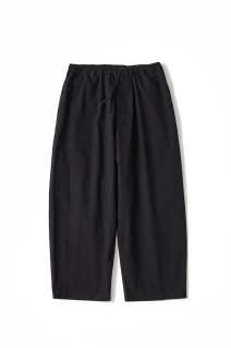 BRUSHED COTTON EASY TROUSERS / BLACK
