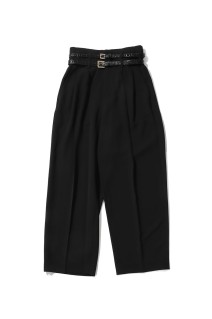 Double Belt Slacks  -BLACK (31261465105)
