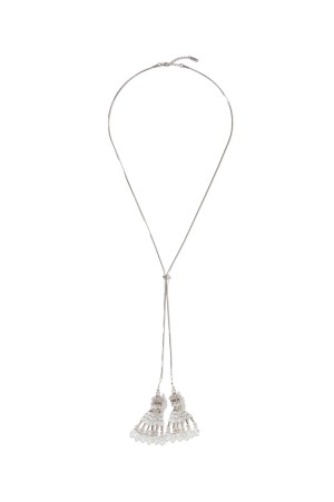 crystal bijou tassel long necklace - One Color (TD-26AW-AC07)