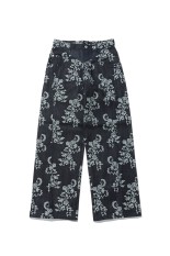 LACE-JACQUARD DENIM STRAIGHT JEANS - NAVY (FTC264-0602)