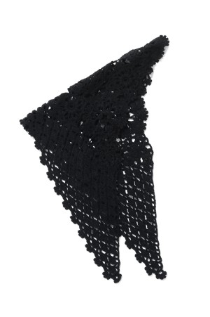 MOTIF CROCHET SCARF - BLACK (FTC264-2001)