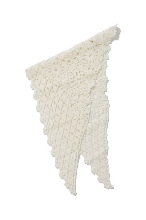 MOTIF CROCHET SCARF - BLACK (FTC264-2001)