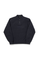 W's TECH KNIT POLO L/S Brewed Protein(TM) - NAVY (BE-71026WL)