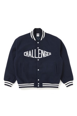 LOGO MELTON STADIUM JACKET / NAVY (CLG-JK 026-013)