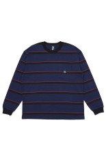 L/S AUTHENTIC BORDER TEE / NAVY (CLG-CS 026-010)