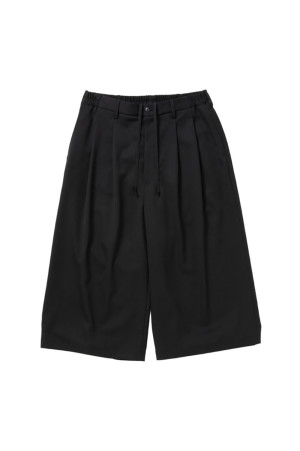 Wool Gabardine Shin Cut Easy Trousers - Black (CTE-26A106)