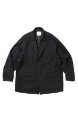 Wool Gabardine Single Breasted Jacket - Black (CTE-26A203)