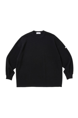 N/C Waffle Oversized L/S Tee - Black (CTE-26A317)