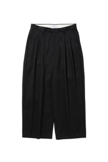 Cotton Twil 2 Tuck Trousers - Black (CTE-26A108)