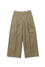 2TUCK WIDE CHINO TROUSERS - CAMEL (253-60502)