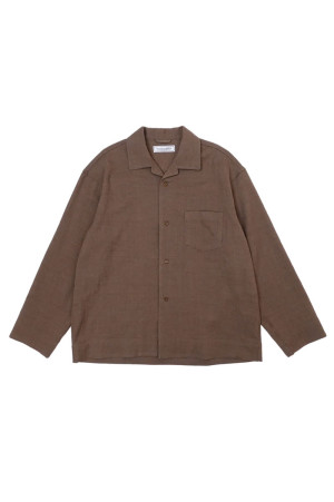 WOOL PAJAMA SHIRTS - BROWN (263-60302)