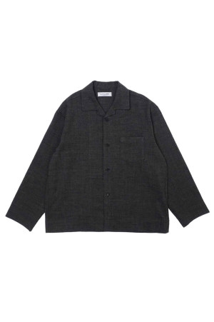 WOOL PAJAMA SHIRTS - CHARCOAL (263-60302)