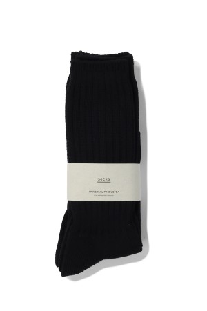 2P LONG SOCKS(LOOSE) - BLACK (253-60910)