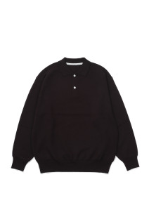 HIGH GAUGE KNIT POLO - BROWN (263-60203)