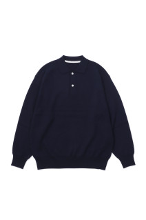 HIGH GAUGE KNIT POLO - NAVY (263-60203)