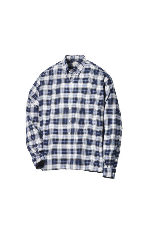 BOX Plaid BD Shirts - Navy / White (SD26F-SH04)