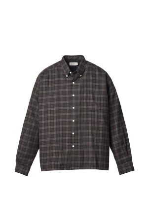 BOX Plaid BD Shirts - Olive / Brown (SD26F-SH04)