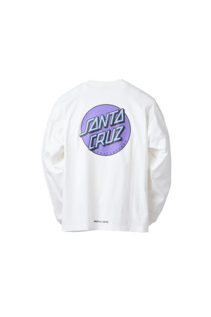Santa Cruz / Classic Dot L/S Tee - White (SD26F-CT12)