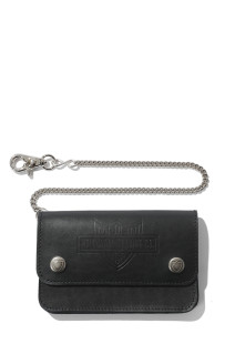 T-2 Wallet #Shield Biker Wallet W/Chain - BLACK